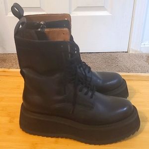 ZARA Black combat boots size Euro 37/6.5